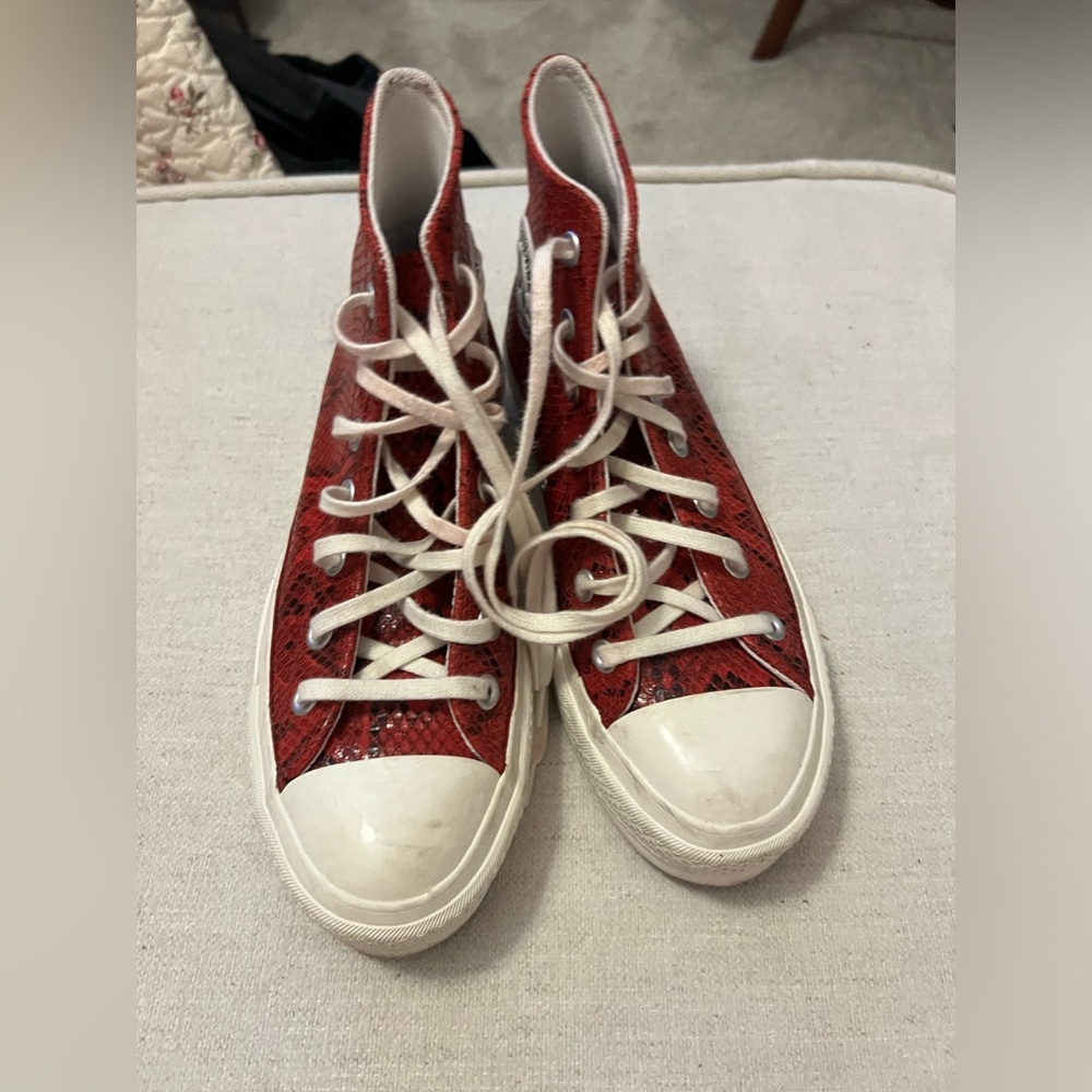Leather Converse Women's Chuck Taylor All Star Lift Platform High-top, Size 7.5 - Picture 5 of 8